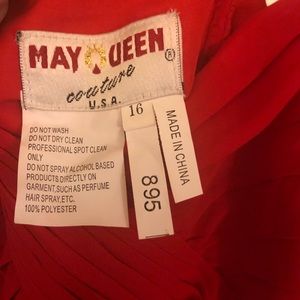 Red floor length dress